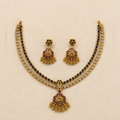 Neela Traditional Blue Stone Attigai Necklace Set