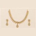 Tharagai Gold-Tone Crystal Stone Necklace Set